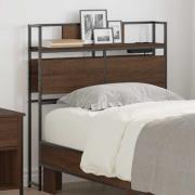 vidaXL Förvaringshuvudgavel med hylla brun ek 100 cm Konstruerat trä