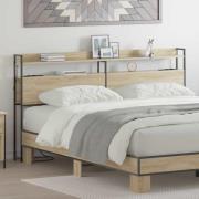 vidaXL Förvaringshuvudgavel med hylla Sonoma ek 200 cm Konstruerat trä