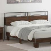 vidaXL Förvaringshuvudgavel med hylla brun ek 180 cm Konstruerat trä