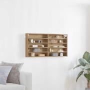 vidaXL Visningsskåp med hylla Övrigt artisan ek 100 x 8.5 x 50 cm