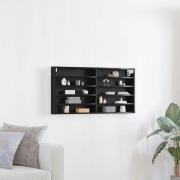 vidaXL Skåp med hylla Svart ek 100 x 8.5 x 50 cm Konstruerat trä