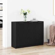 vidaXL Sideboard Svart 90.5 x 30 x 70 cm Konstruerat trä