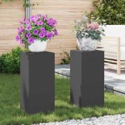 vidaXL Växtställningar 2 pcs Svart 24 x 24 x 55 cm Stål