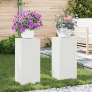 vidaXL Växtställ 2 pcs Vit 24 x 24 x 55 cm Stål