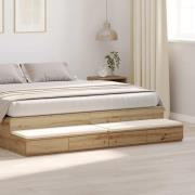 vidaXL Sänglådor artisan ek 200 x 36.5 x 16.5 cm Konstruerat trä