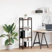 vidaXL Bokhylla Rökfärgad ek 40 x 30 x 118 cm Konstruerat trä