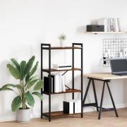 vidaXL Bokhylla Rökfärgad ek 60 x 30 x 118 cm Konstruerat trä