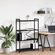 vidaXL Hyllsystem Svart Ek 80 x 30 x 120 cm Konstruerat trä