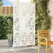 vidaXL Avskärmningsskärm Vit 100 x 50 x 180 cm Stål