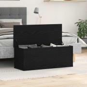 vidaXL Förvaringslåda Svart ek 102 x 35 x 35 cm Konstruerat trä