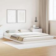 vidaXL Sängram Vit 160 x 220 cm Massiv furu