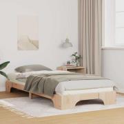 vidaXL Sängram Brun 80 x 210 cm Massiv furu