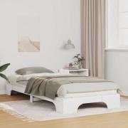 vidaXL Sängram Vit 100 x 210 cm Massiv furu