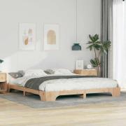 vidaXL Sängram Brun 180 x 210 cm Massiv furu