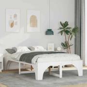 vidaXL Sängram Vit 120 x 190 cm Massiv furu