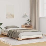 vidaXL Sängram Brun 100 x 220 cm Massiv furu