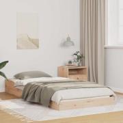 vidaXL Sängram Naturfärg 90 x 220 cm Massiv furu