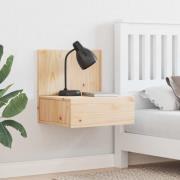 vidaXL Sängbord med låda 2 pcs Brun 42 x 32,5 x 40 cm Massiv furu