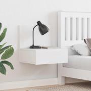 vidaXL Sängbord med låda 2 pcs Vit 42 x 32.5 x 40 cm Massiv furu