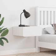 vidaXL Sängbord med låda 2 pcs Vit 39 x 34 x 16,5 cm Massiv furu