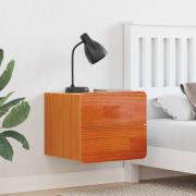 vidaXL Sängbord med låda 2 pcs Brun 39 x 34 x 33 cm Massiv furu