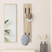 vidaXL Väggmonterad Klädhängare Sonoma ek 20 x 1.5 x 100 cm