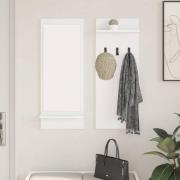 vidaXL Väggmonterad Klädhängare Vit 70 x 10 x 90 cm Konstruerat trä