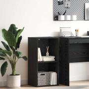 vidaXL Bokhylla Svart ek 40 x 30 x 77 cm Konstruerat trä