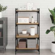 vidaXL Bokhylla Bräda 4 pcs Brun 60 x 40 x 1.5 cm Konstruerat trä