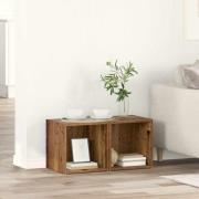 vidaXL TV-bänkset 2 pcs Gammalt trä 37 x 35 x 37,5 cm Konstruerat trä