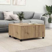 vidaXL Kaffeebord artisan ek 75 x 75 x 38 cm Konstruerat trä