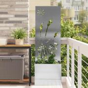 vidaXL Trädgårds integritetsskärm Silver 50 x 140 cm Rostfritt stål