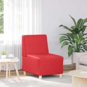 vidaXL Soffstol utan armstöd röd 55 cm konstläder