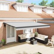 Markis Antracit 4 × 3 m Metall