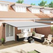 vidaXL Markis Antracit 5 × 3,5 m Metall