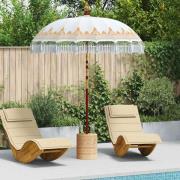 vidaXL Balinesisk Parasol Kräm 185 x 185 x 260 cm Bomull