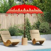 vidaXL Balinesisk Parasol Röd 215 x 215 x 260 cm Bomull