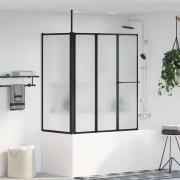 vidaXL Duschvägg Hopfällbar Other Svart 120 x 70 x 137 cm Aluminium