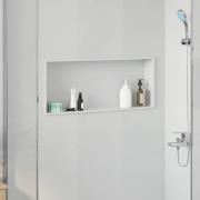 vidaXL Dusch Nisch Vit 75 x 30 x 9.5 cm Rostfritt stål