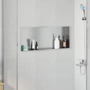 vidaXL Dusch Nisch Silver 75 x 30 x 9.5 cm Rostfritt stål
