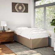 vidaXL Sängram cappuccino 90x200 cm konstläder