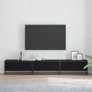 vidaXL TV-skåp Svart ek 240 x 35 x 41 cm Konstruerat trä