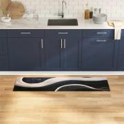 vidaXL Köksmatta Svart 150 x 45 cm Sammet