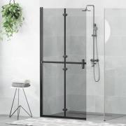 vidaXL Walk-In duschvägg Svart 90 x 6.5 x 190 cm