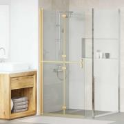 vidaXL Walk-In duschvägg Guld 90 x 6.5 x 190 cm