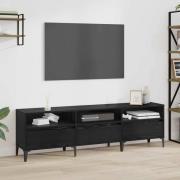 vidaXL TV-skåp Svart ek 150 x 30 x 44,5 cm Konstruerat trä och järn