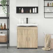 vidaXL Badrumsvaskskåp Sonoma ek 60 x 34 x 63 cm Konstruerat trä