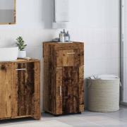 vidaXL Badrumsskåp TULUM Gammalt trä 37 x 31.5 x 82 cm Konstruerat trä