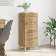 vidaXL Sideboard med låda artisan ek 34.5 x 34 x 90 cm Konstruerat trä