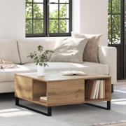 vidaXL Kaffeebord artisan ek 80 x 80 x 36.5 cm Konstruerat trä